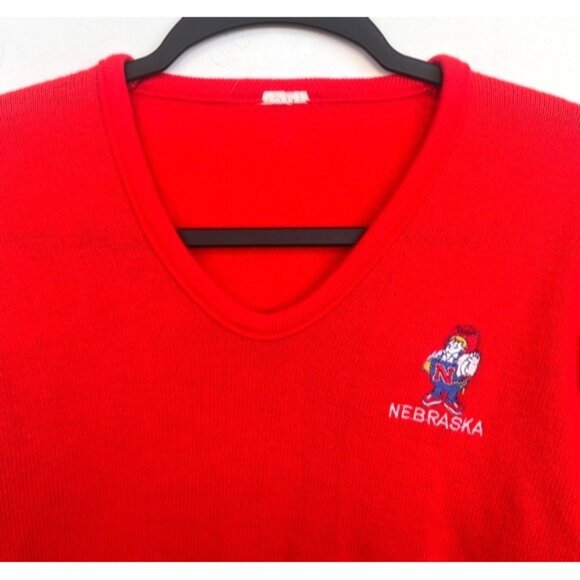 Vintage Nebraska Cornhusker’s V-Neck Sweater Embroidered Herbie Husker Women Sm - Picture 3 of 7